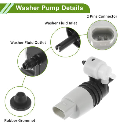 Windshield Washer Pump w/Grommet for Chevrolet Cruze (2017 - 2019)