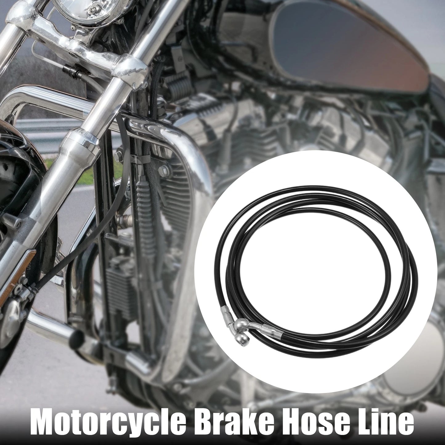 Brake Hose 250cm Black Hydraulic Brake Line Oil Pipe for Bike