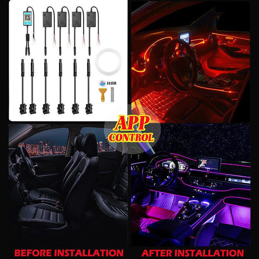 1in6 6M RGB LED Car Interior Ambient Light Strips for Dodge