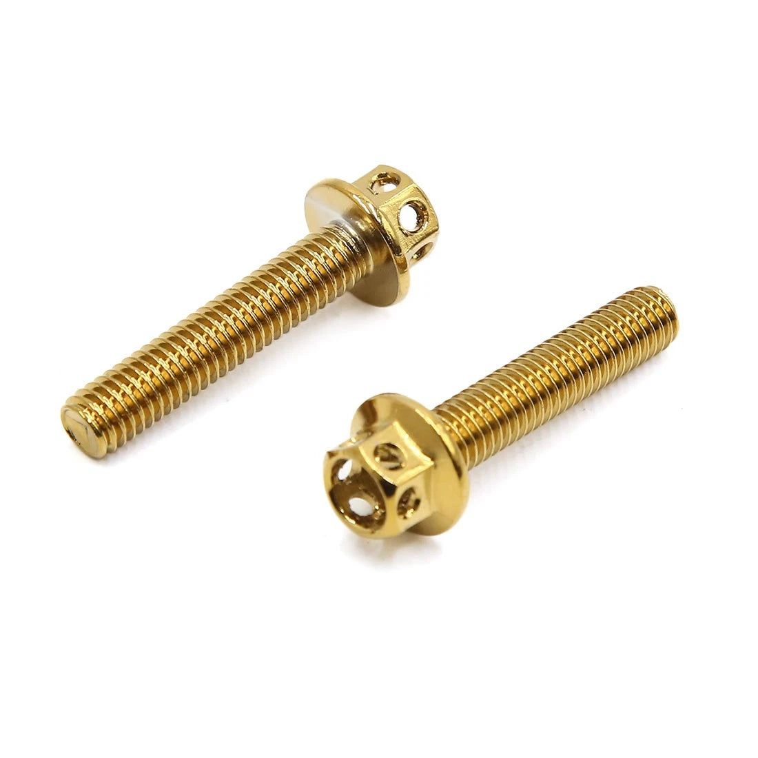 10pcs Gold Tone M6 x 30mm Titanium Alloy Hexagon Bolts for Motorcycle