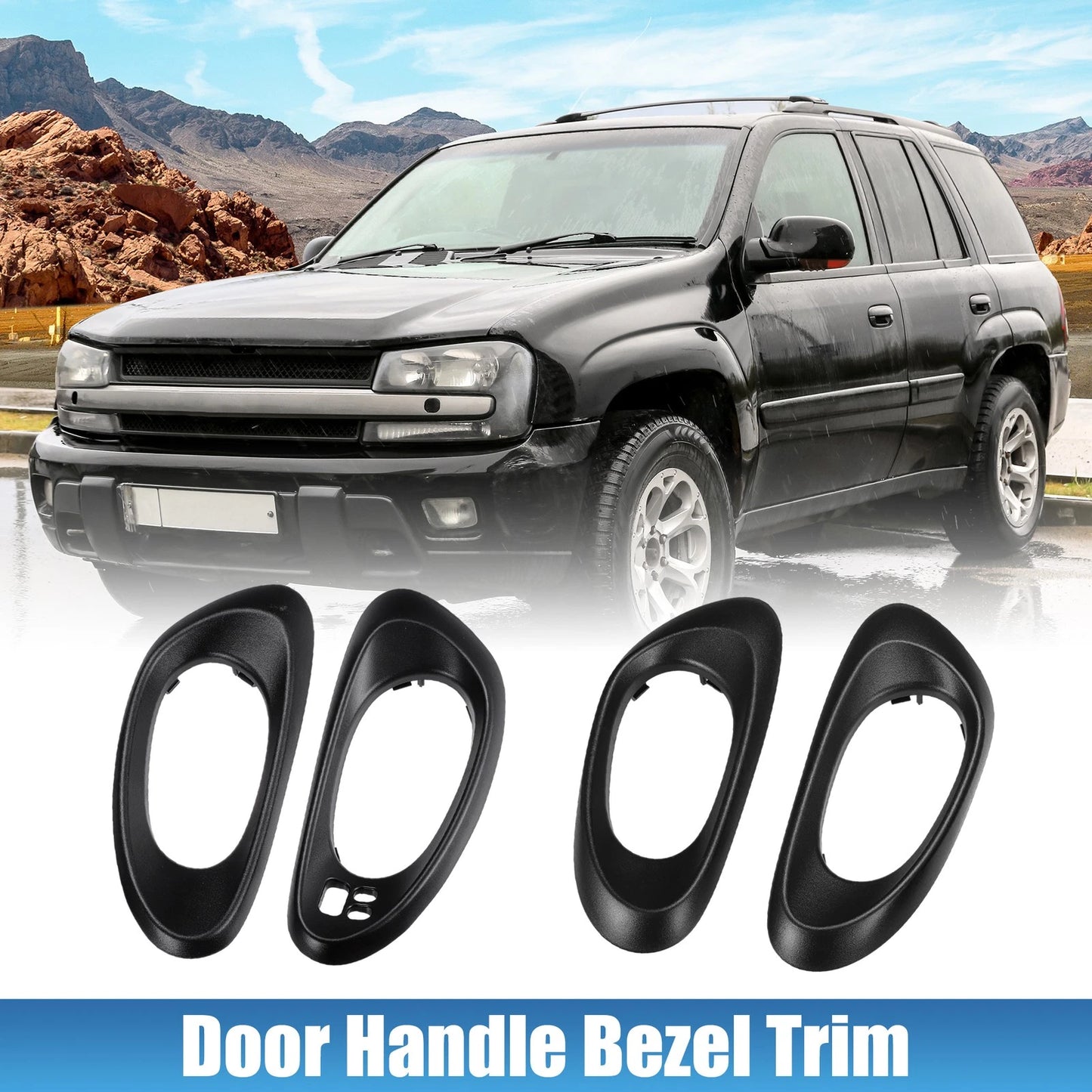 Set Interior Left Right Side Handle Cover for Chevy Trailblaze (2002-2009)