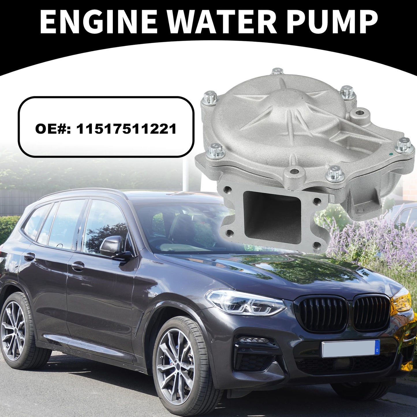 Water Pump for BMW 1 Series 116i E87 2004-2011 with Rubber Ring Kit