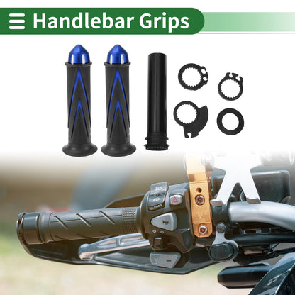 7/8 in 22mm Hand Grips Blue Arrow Pattern for Motorcycle