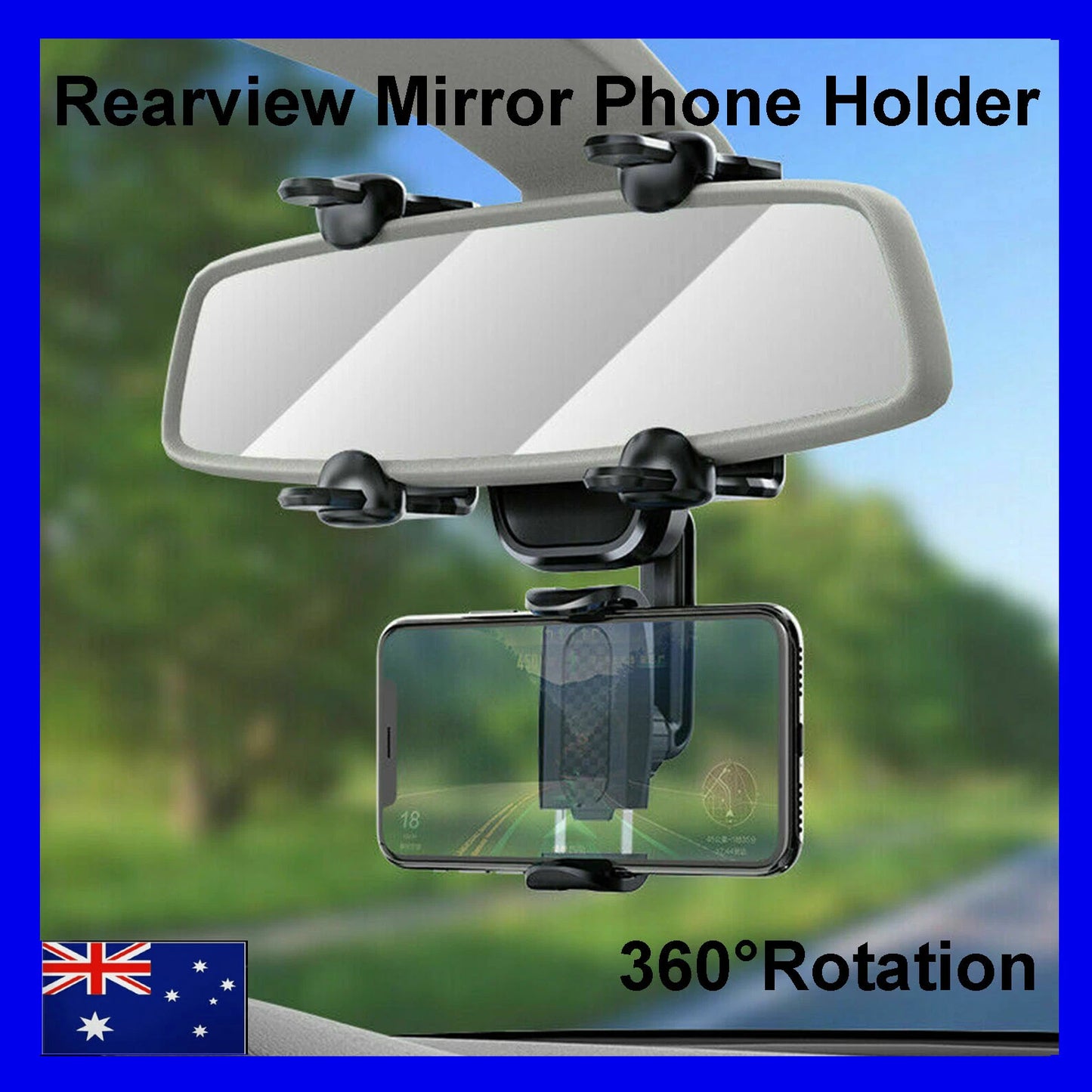 Universal Auto Rear-view Mirror Mount Holder for Cell Phone GPS