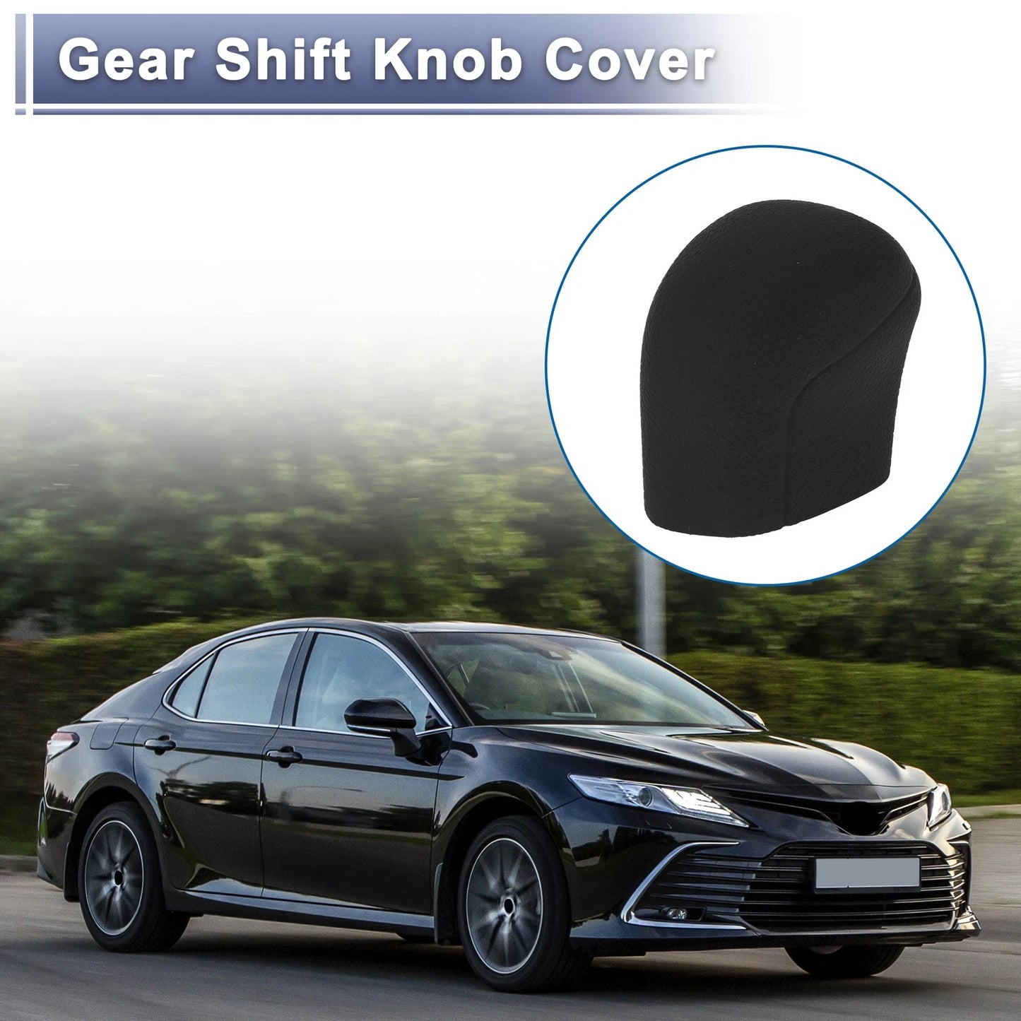 1 Pc Gear Shift Knob Cover Black Silicone for Toyota Camry (2018–2024)