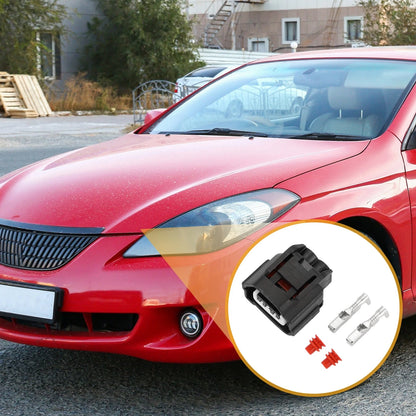 2 Pin Temperature Sensor Connector Plug 1 Set Plastic Black for Toyota