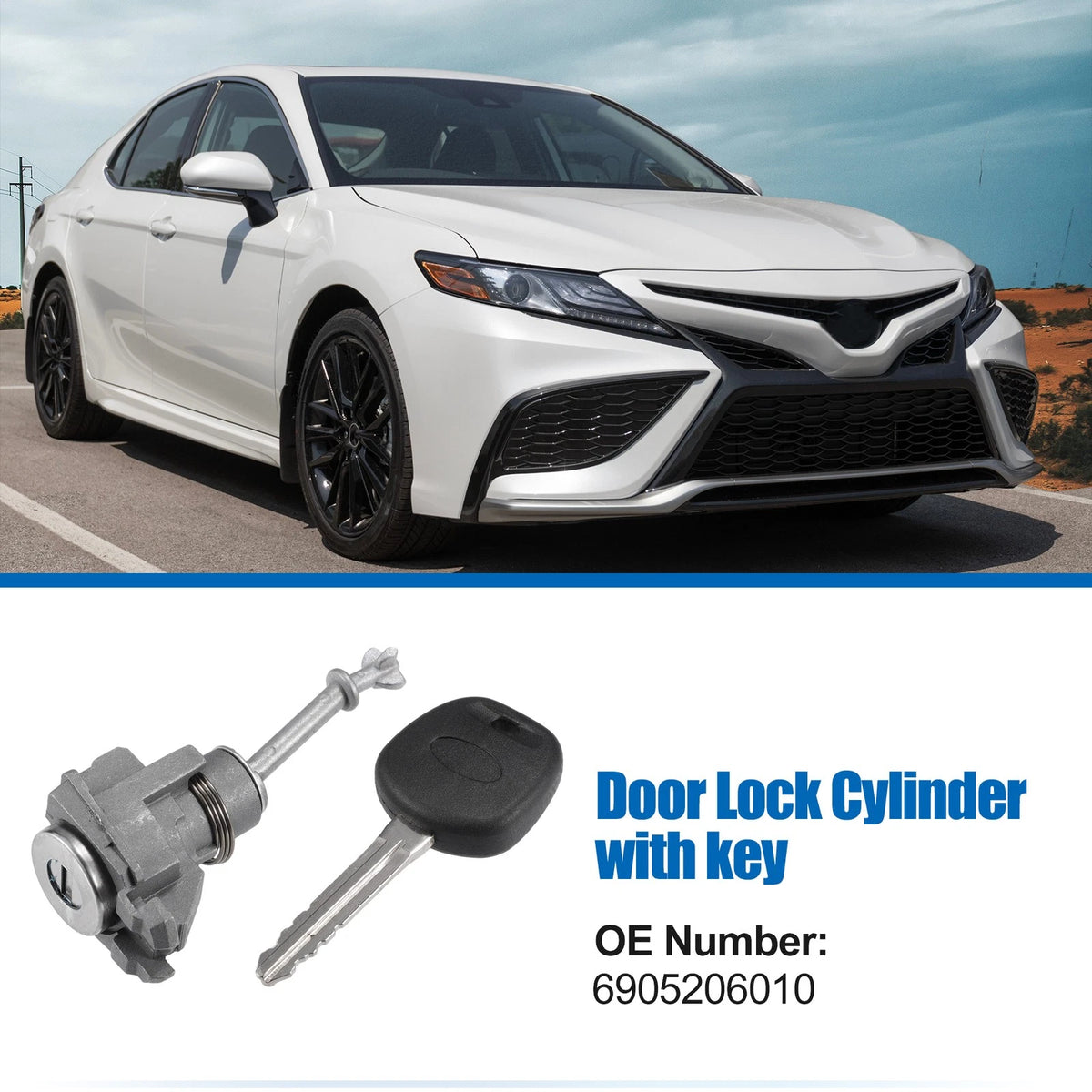 1 Set Door Lock Cylinder with Key for Toyota Camry (2002–2006)