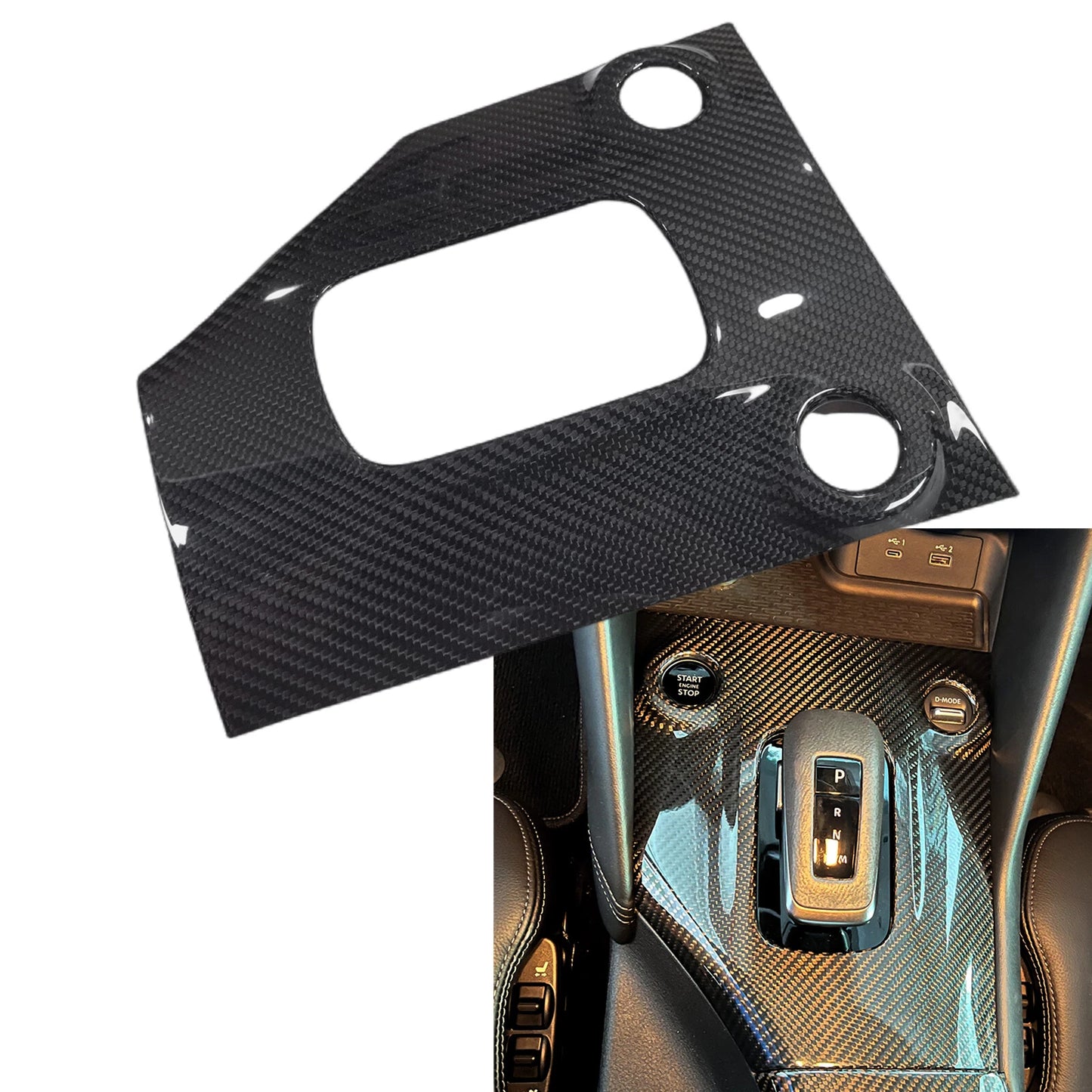 Gear Shift Panel Cover for Nissan Z Fairlady 400Z RZ34 (2023) Carbon Fiber