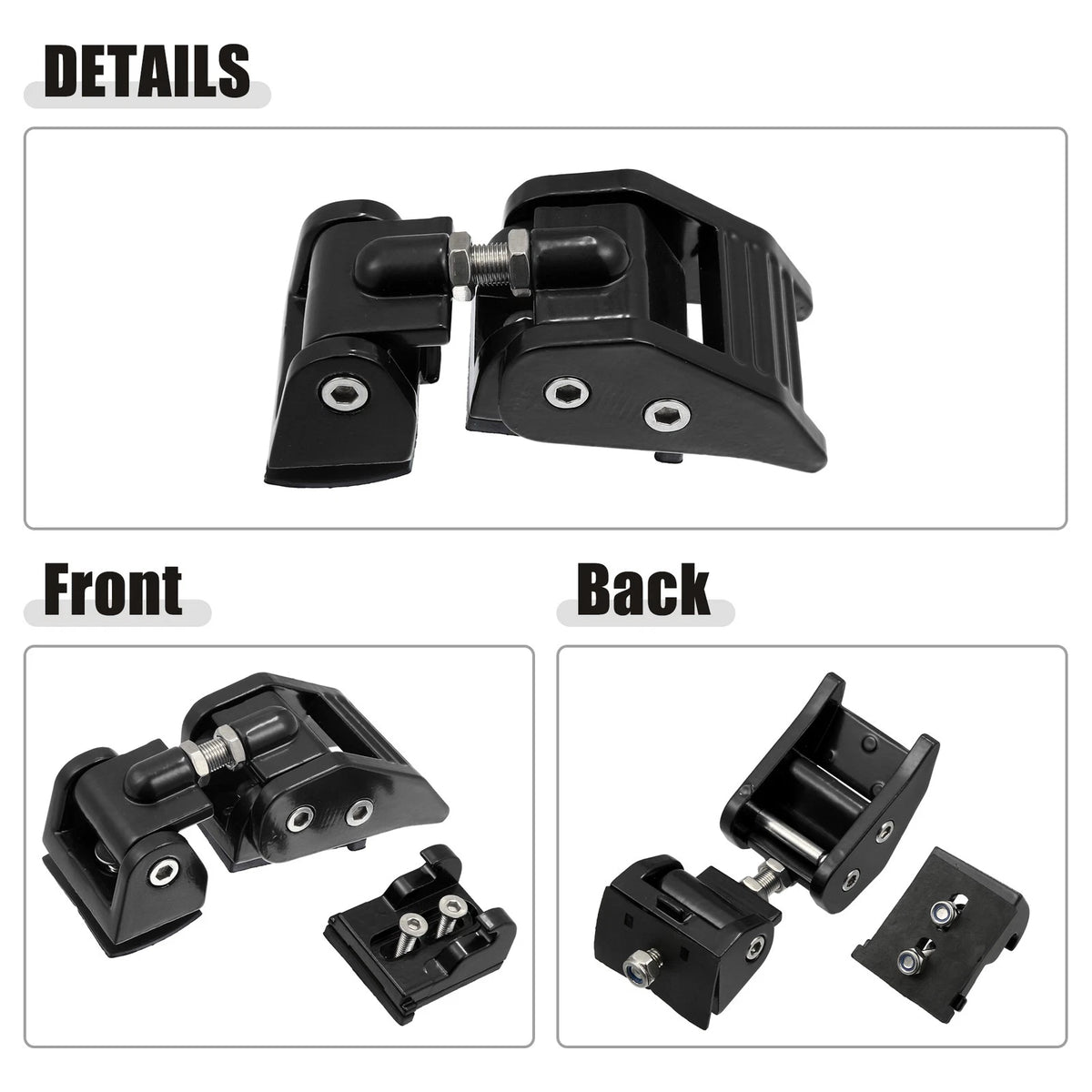 Front Hood Latches for Jeep Wrangler JK (2011-2018) - Black 2 x Locking Catch