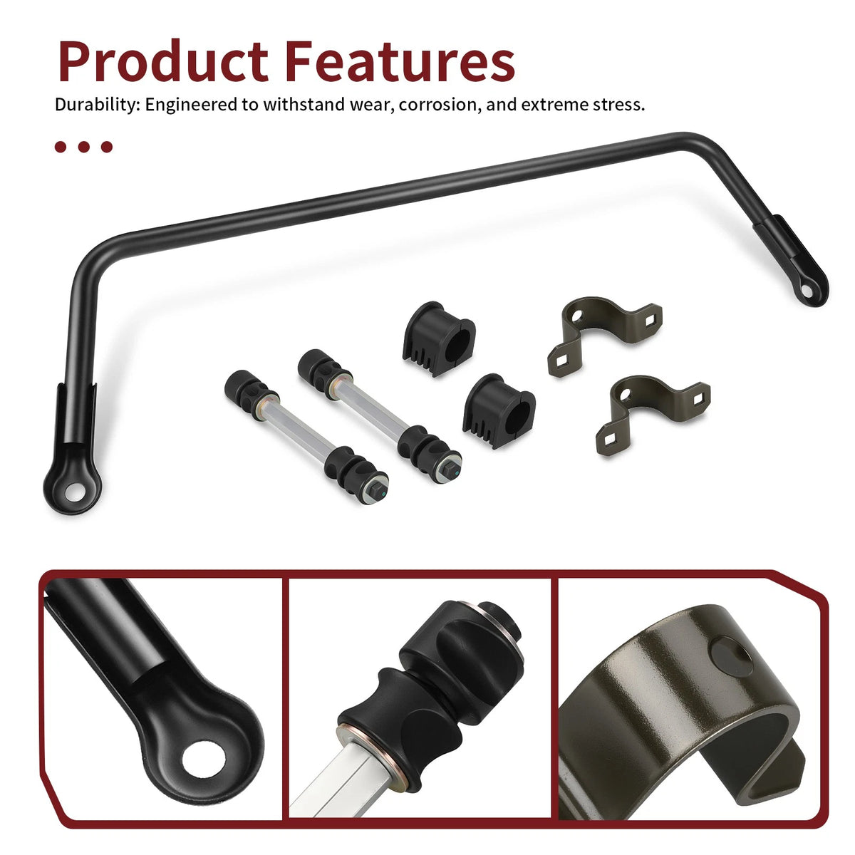 Rear Stabilizer Sway, Bracket & Bushing for Polaris Ranger XP 700 (2005–2008)