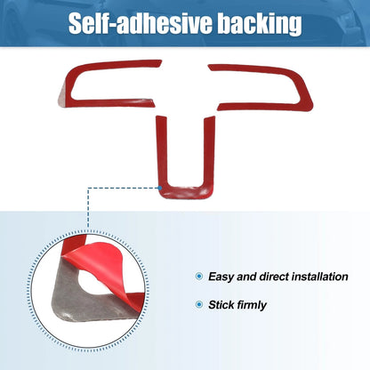 3 x Steering Wheel Insert Cover Trim Stickers for Ford Mustang (2015-2022)