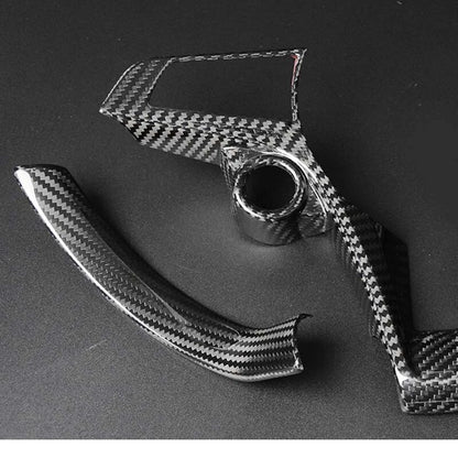Real Carbon Fiber Steering Wheel Cover Trim for Alfa Romeo Stelvio 2017-2019