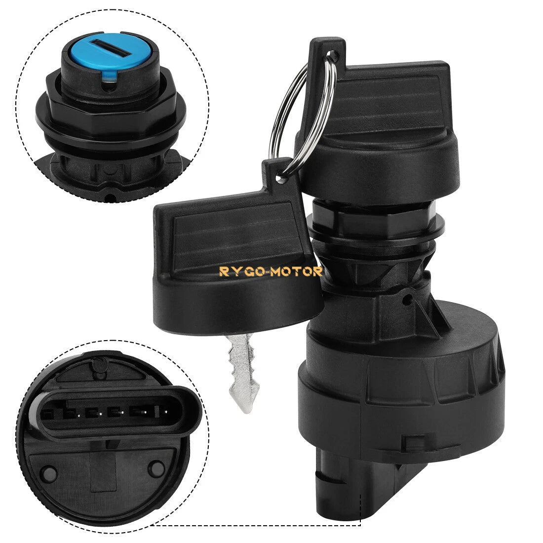 Ignition Key Switch 4 Pos 5 Pin Sealed for Polaris Ranger XP1000 (2022–2024)