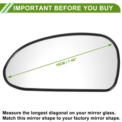 Heated Left Side Mirror Glass for Hyundai Sonata (1999-2005)