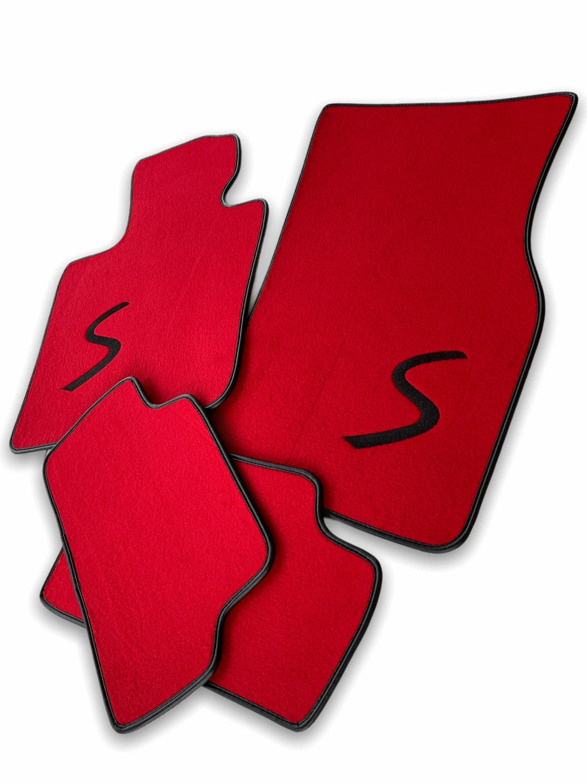 Red Floor Mats for MINI Cooper S One Countryman Tailored Carpets Set (2010-2023)