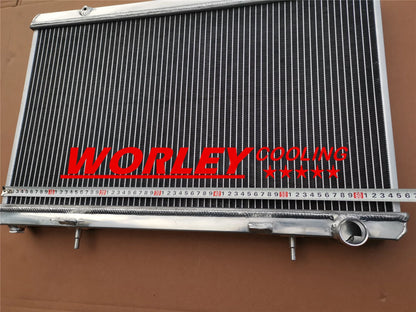 Aluminum Radiator + Red Silicone Hose + Shroud + Fan for Silvia S13 (1989-1994)