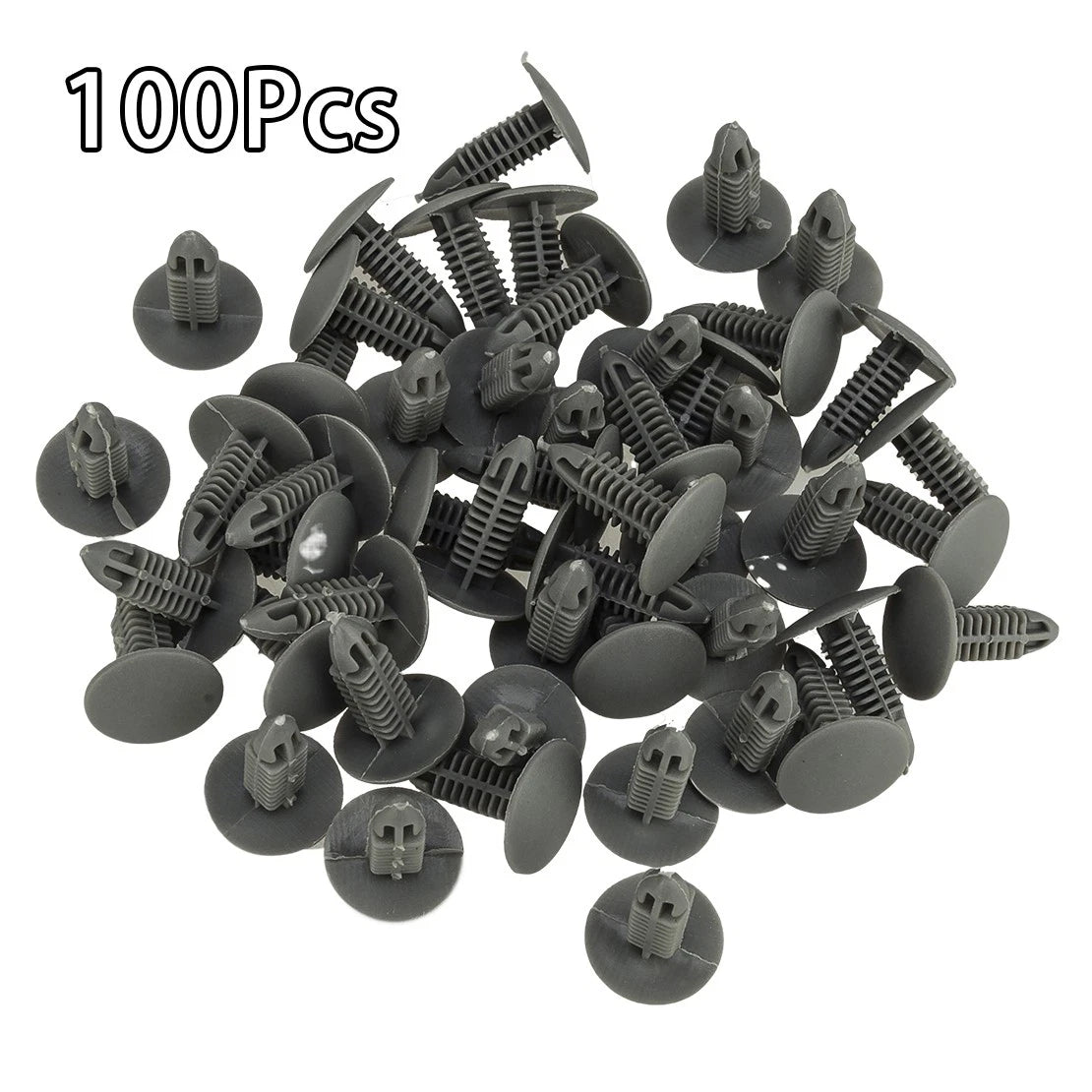 100 x 1/4" Hole Plastic Fastener Clips for Hyundai Bumper Fender