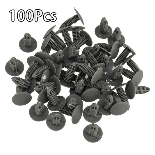 100 x 1/4" Hole Plastic Fastener Clips for Hyundai Bumper Fender