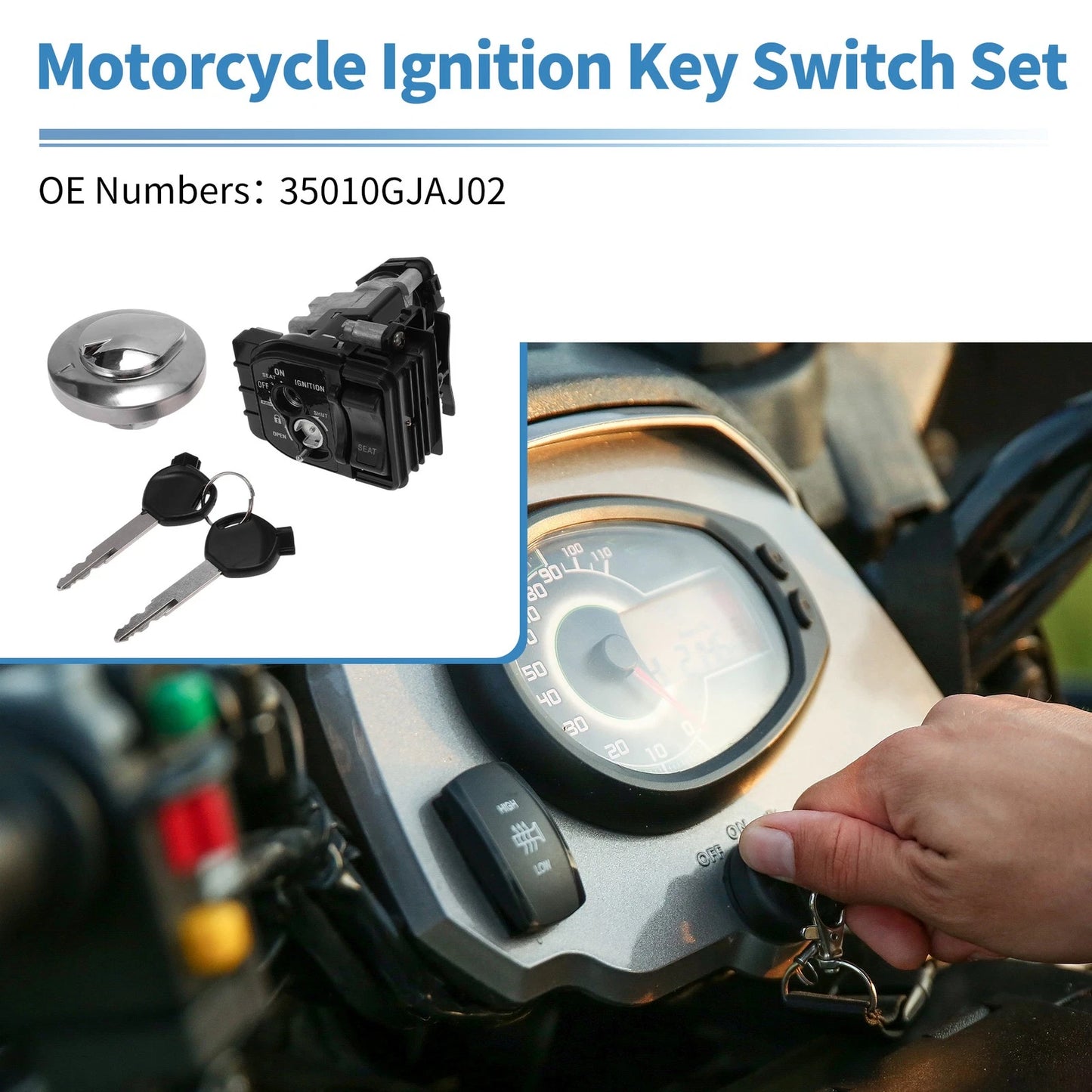 Ignition Key Switch for Honda NCW50 (2016-2024) - 1 Set