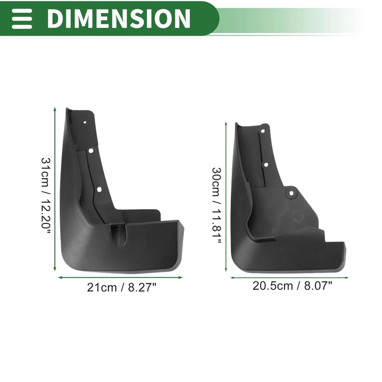 Mud Flaps Splash Guards 1 Set for Mitsubishi ASX (2010-2023)