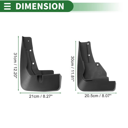 Mud Flaps Splash Guards 1 Set for Mitsubishi ASX (2010-2023)