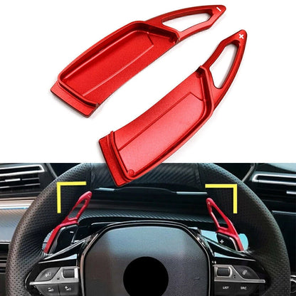 Red Steering Wheel Paddle Shifter Extensions for Peugeot 3008 5008 GT (2017-2019)