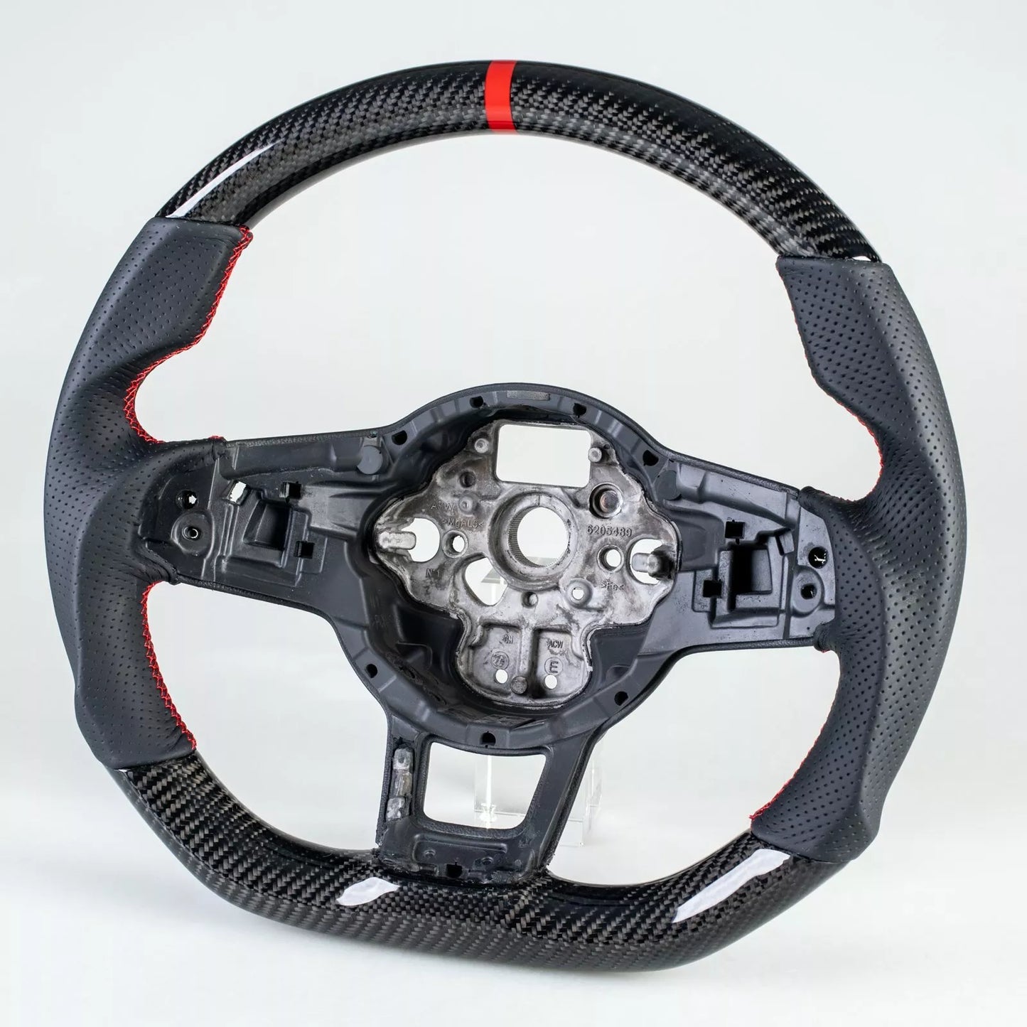 Steering Wheel Carbon Leather Red for VW Golf GTI Jetta GLI Polo Scirocco (2006-2023)