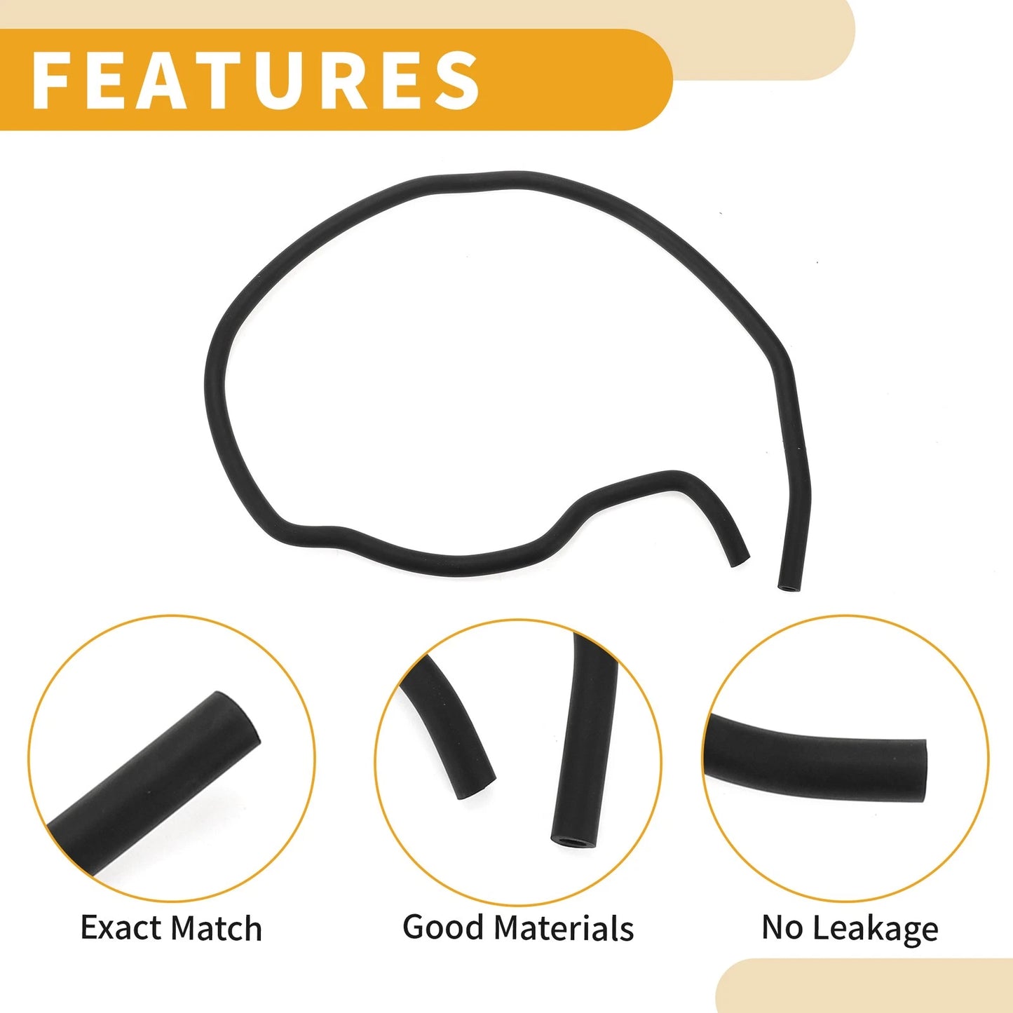 Radiator Hose for Ford Focus (2004-2011) Rubber Black 1 x Pc
