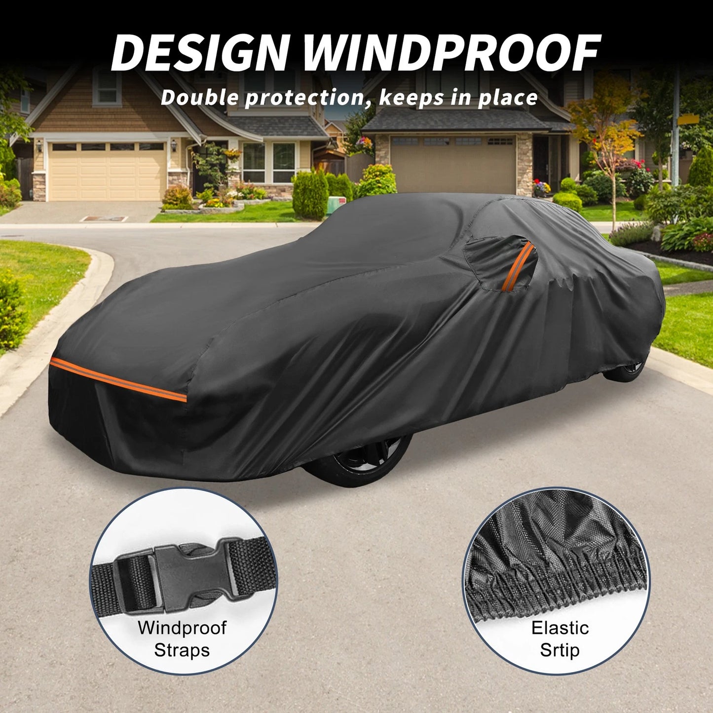 Waterproof PEVA Spunlace Car Cover for Porsche 911 (2013 - 2023) with Zipper
