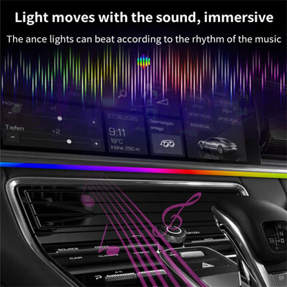 64 Color LED Atmosphere Lights for Car SUV - Bluetooth Control
