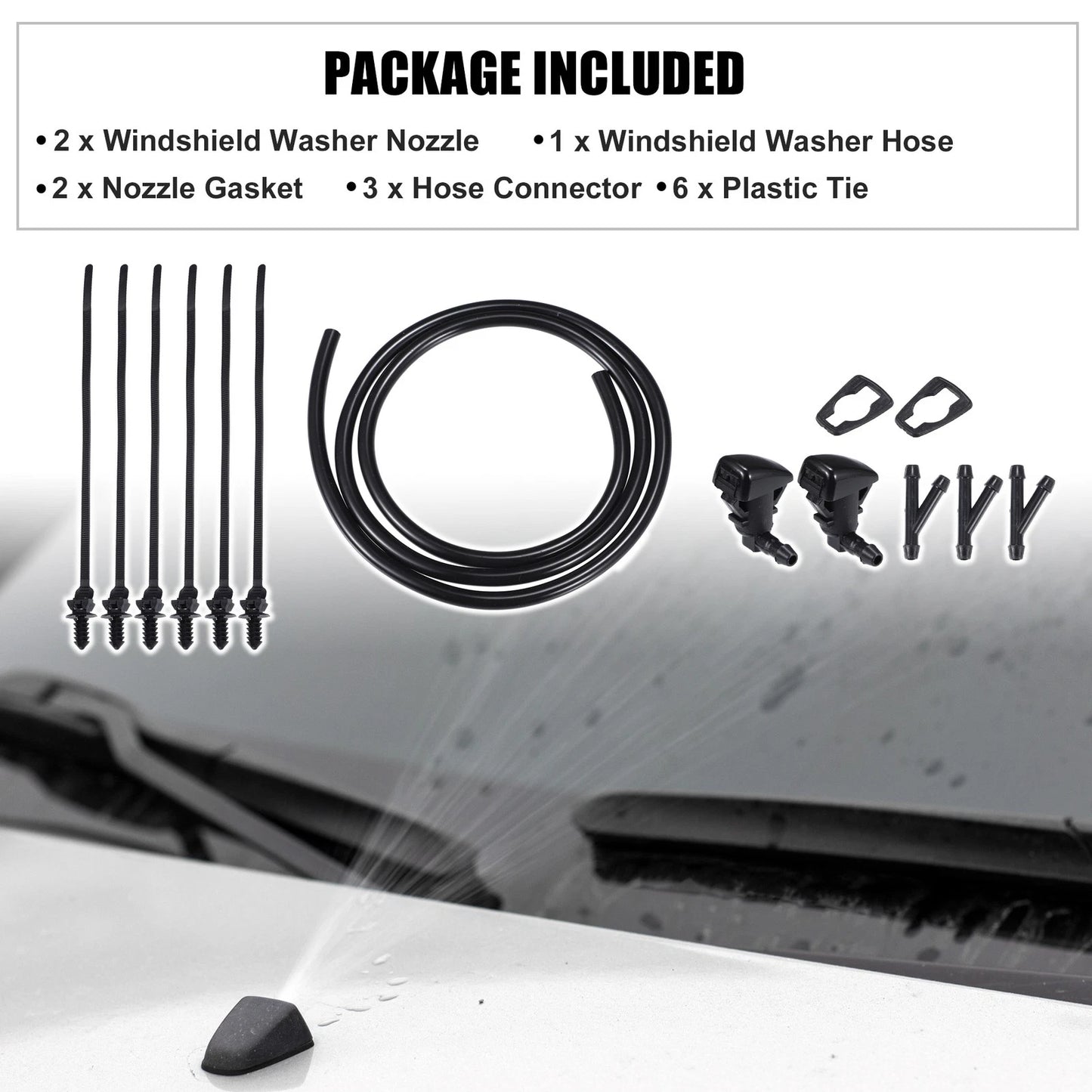 Windshield Washer Nozzle Spray Kit for Toyota Tacoma (2005-2023)