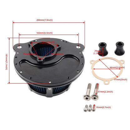 Air Cleaner Intake Filter Kit for Harley M8 Road King FLHR, Street Glide FLHX