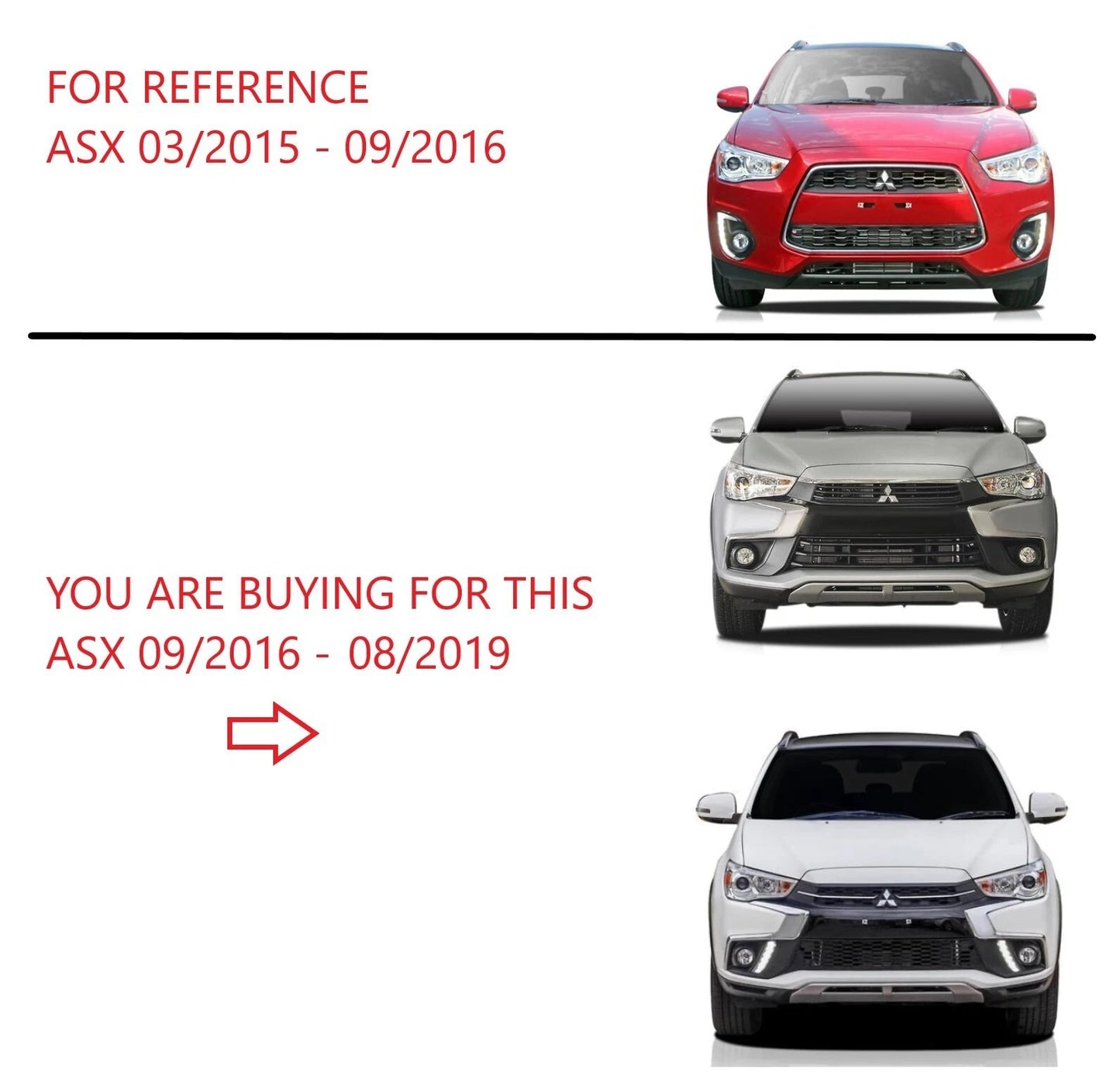 Chrome Lower Front Bar Mould Left Side for Mitsubishi ASX XC (2009-2020)