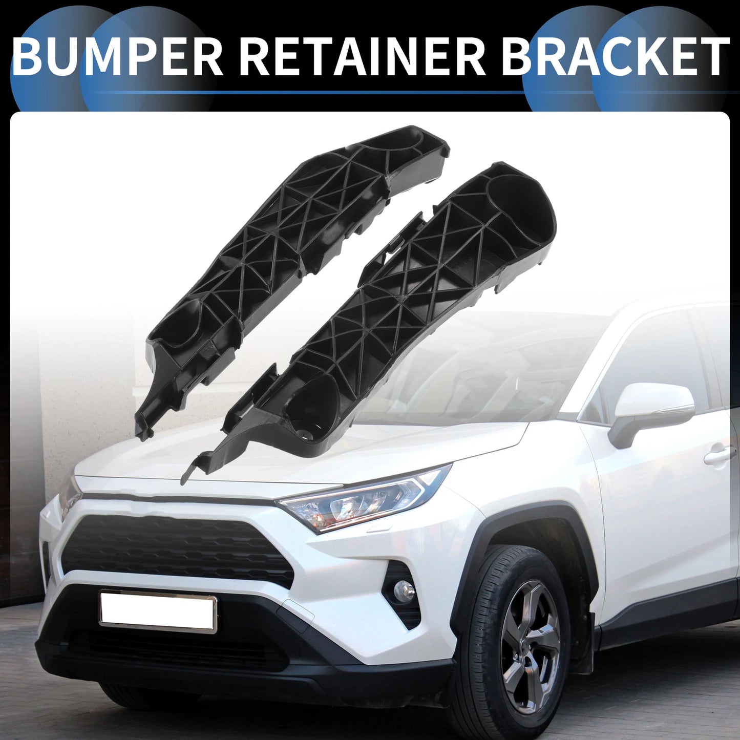 Front Bumper Retainer Bracket for Toyota RAV4 2006-2012 (2 x ABS)