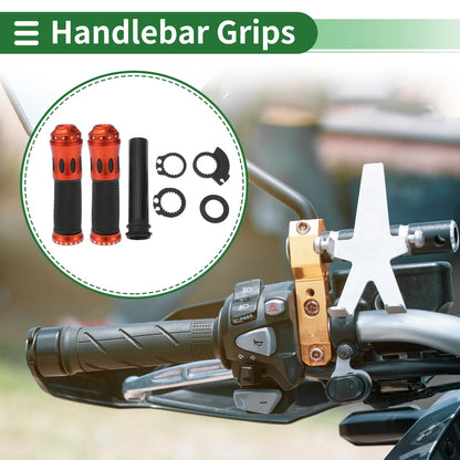 Grips / 7/8 22mm Hand Grips Cover Kit for Motorcycle Orange Diamond Pattern