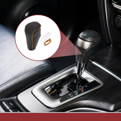 Black Orange Leather Gear Shift Knob Cover for Honda Accord (2008-2012)