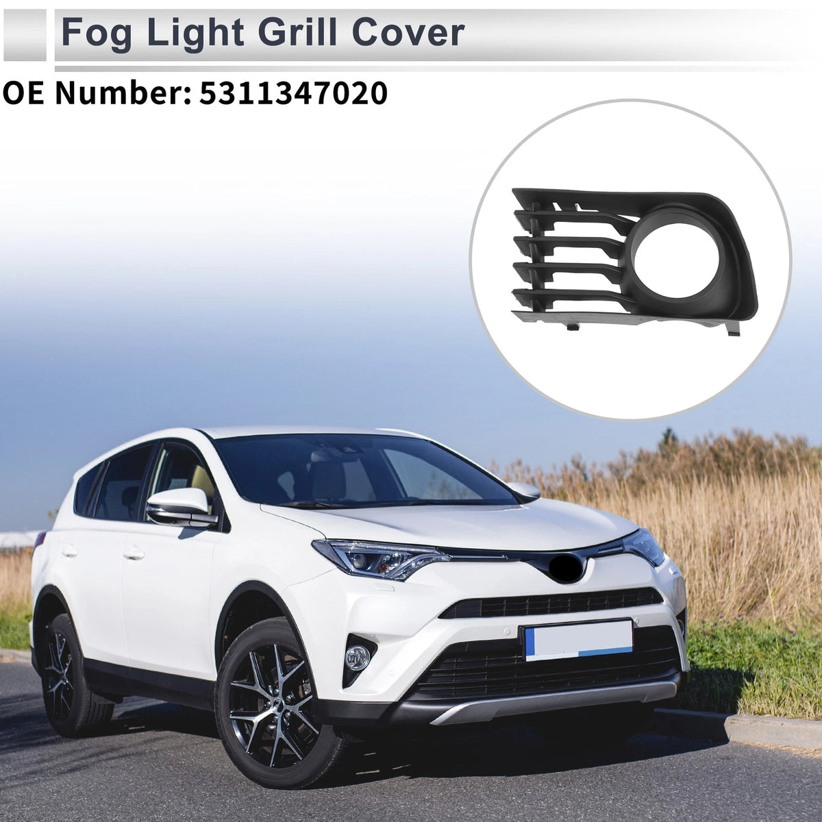 1 Pc Car Front Left Fog Light Grill for Toyota Prius (2004–2009)