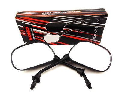 Black Oval Rear View Mirrors for Honda XL175 (1973-1978)