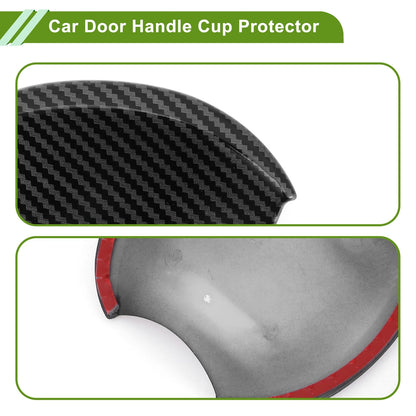 Carbon Fiber Door Handle Cup Protectors for Honda Civic (2006-2011) 4 Pcs