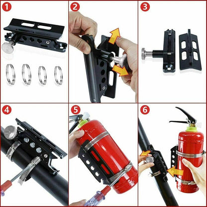 Fire Extinguisher Bracket for Jeep, Polaris, Honda, Yamaha, Kawasaki, Arctic Cat