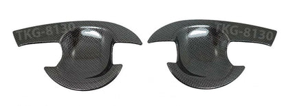 2 x Carbon Door Handle Bowl Covers for Toyota Hilux Vigo MK6 MK7 (2005-2014)