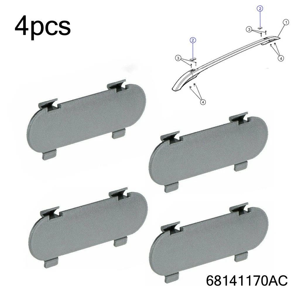 4x Roof Luggage Rack Side Rail Cover Assy for Jeep Cherokee (2014–2019)