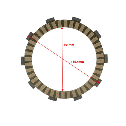 8x Clutch Friction Plates for Honda Interceptor VFR800FI (2000-2001)