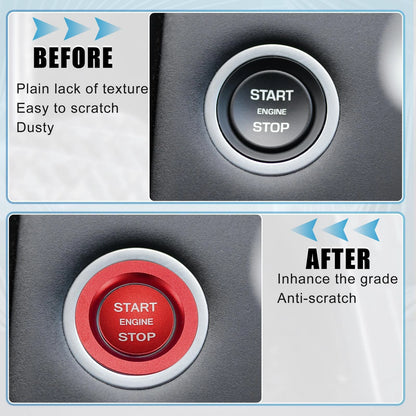 Red Start Stop Button Cover Kit for Land Rover Discovery, Range Rover Sport