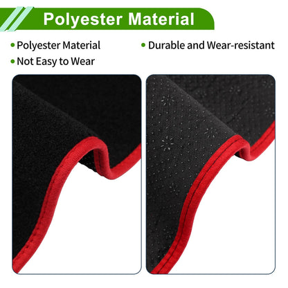 Dashboard Cover for Toyota Mark X 130 Series 2009-2019 Black Red Polyester