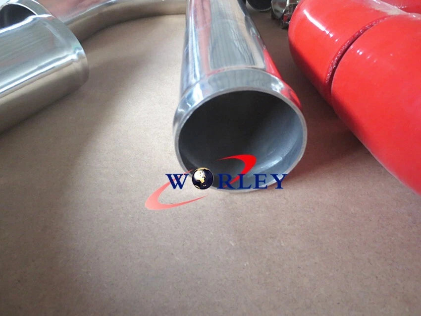 51mm 2" Aluminum Universal Intercooler Turbo Piping Kit + RED Hoses