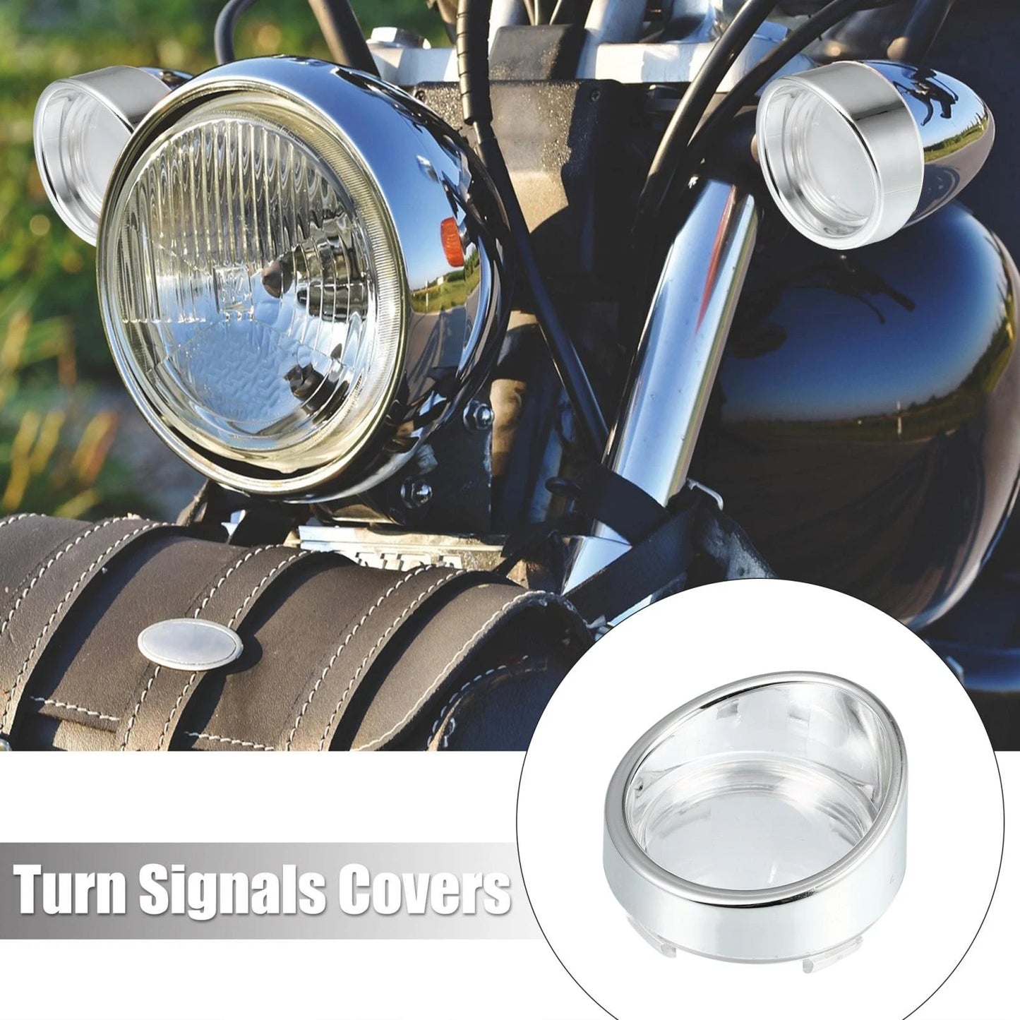 4 x Turn Signal Light Covers for Harley Dyna