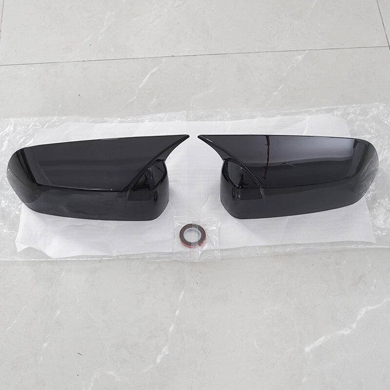 2 x Gloss Black Side Door Mirror Covers for Ford Mustang (2009-2013)