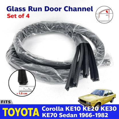 Fits Toyota Corolla KE10 KE20 KE30 KE70 4D Sedan Glass Run Door Channel Felt x4