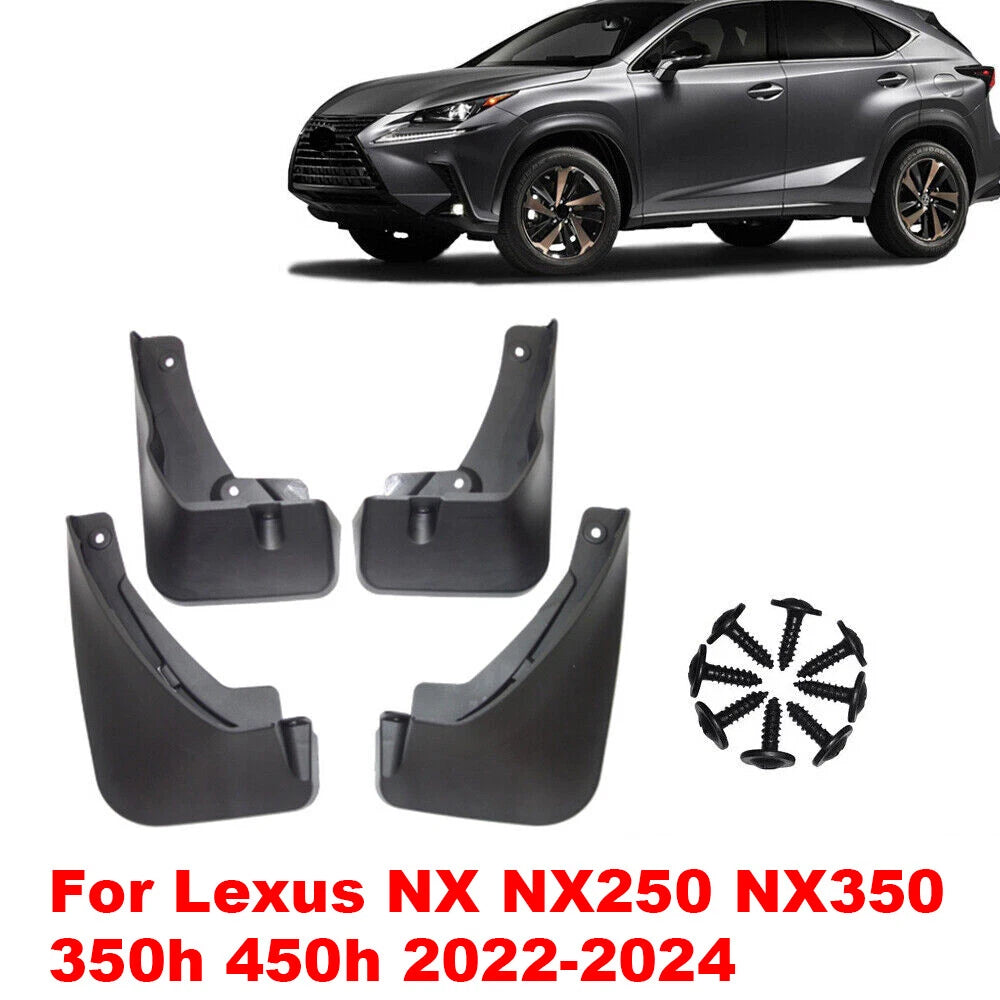 4pcs / Splash Guards Mud Flaps for Lexus NX NX250 NX350 350h 450h (2022-2024)